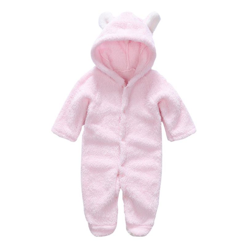 Bear Hooded Romper Jumpsuit Bodysuit Clothes Newborn Baby Boy Girl Outfits US